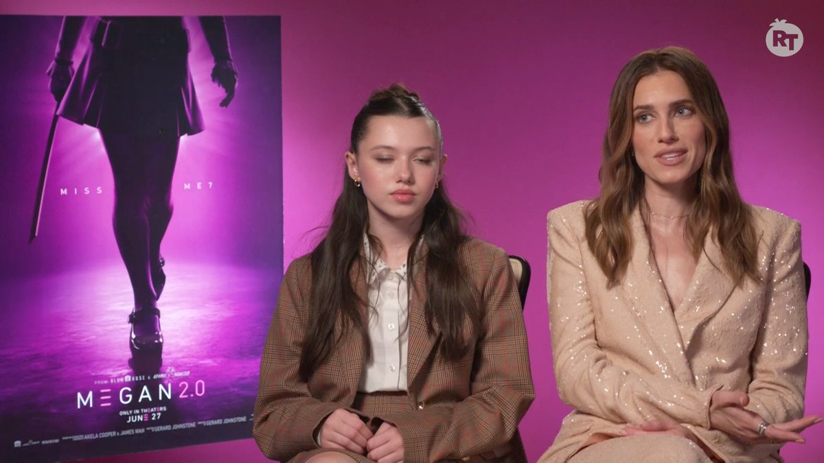 #M3GAN2 Allison Williams and Violet McGraw discuss transitioning from horror to action in the sequel.