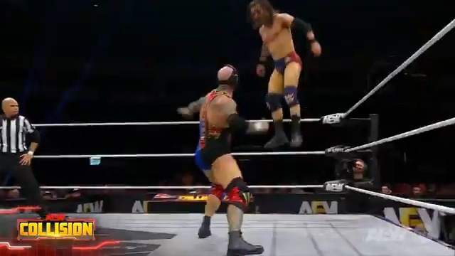 The Josh Alexander knocks Adam Cole out of the sky! Watch #AEWCollision on TNT &amp; MAX