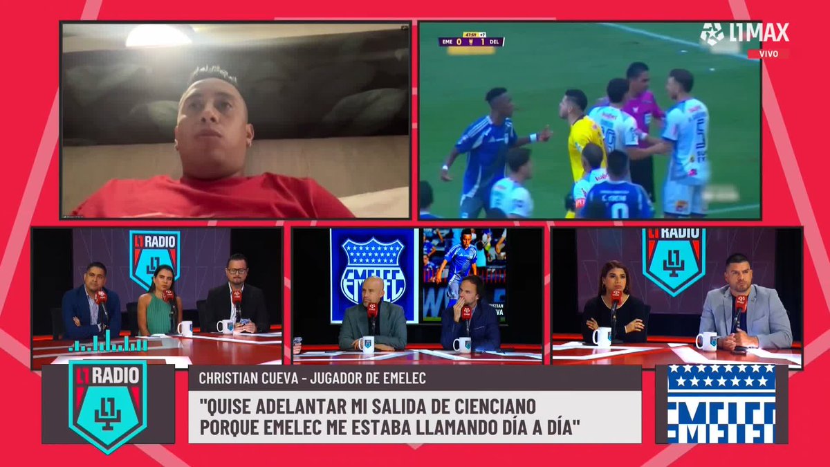 🎙#ENVIVO CHRISTIAN CUEVA: "A Alfonso Barco lo conozco desde mis inicios" "Emelec tiene que convencer a Lapadula para que venga. Depende de la 'candela'" #L1Radio 📺 Conoce cómo ver L1MAX en vivo 👉