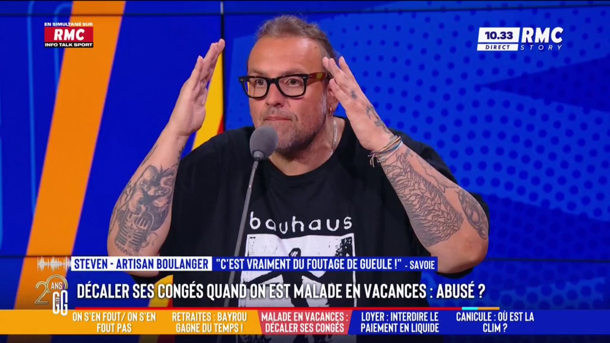 🤒 Conserver ses congés quand on tombe malade en vacances 📞 Steven, boulanger, au 3216 : "C'est du foutage de gueule. En tant qu'employeur, on se casse le c*l pour les salariés. Je ferme 3 semaines cet été, si un salarié tombe malade, je le revois dans 1 mois et demi." #GGRMC