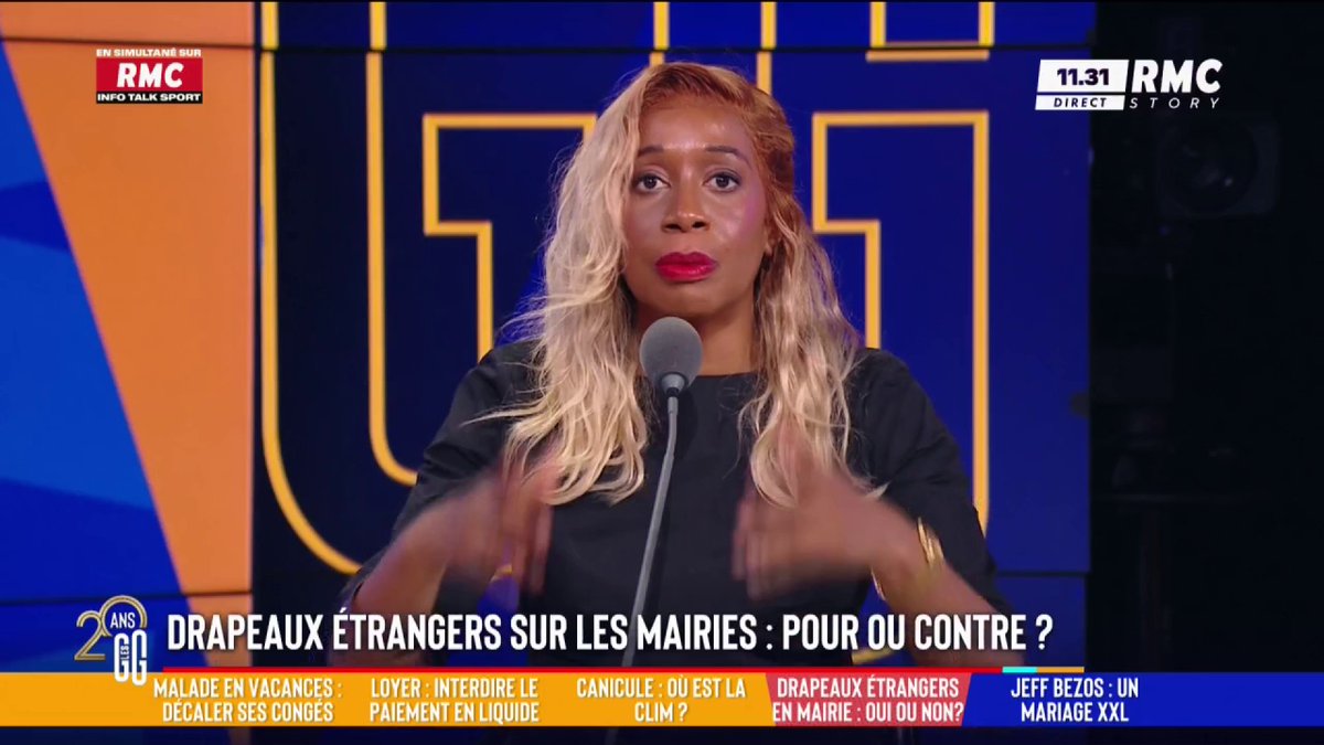 🏴‍☠️ Faut-il autoriser les maires à arborer des drapeaux étrangers ? 🗣️ Joëlle Dago-Serry : "Les élus oublient que les bâtiments publics ne sont pas à eux. C'est comme la Tour Eiffel, il faut arrêter de l'illuminer avec tous les drapeaux du monde." #GGRMC