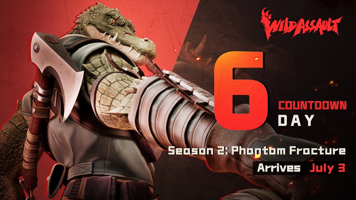 "Time for a feast!" 🐊 Check out #WildAssault Valiant Spotlight: Crock - THE SIN! Spoiler alert: With tomahawk throws and the deadly death roll, surviving his brutal hunt is incredibly tough. Be prepared! ⚠️ Stay tuned for more Season 2 reveals! 📢