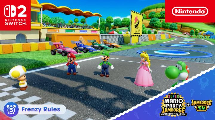 Go fast with Frenzy Rules in #SuperMarioPartyJamboree – #NintendoSwitch2 Edition + Jamboree TV! You've only got five turns, so grab those Stars as fast as you can!