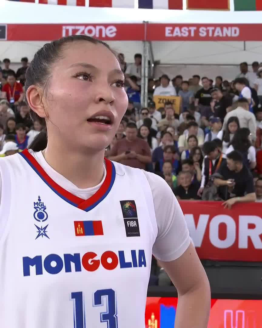 🥹🇲🇳 What it MEANS! Khulan Onolbaatar talks Mongolia's EPIC OT dub as they take down the top seed on the way to the quarter-finals! #3x3wc