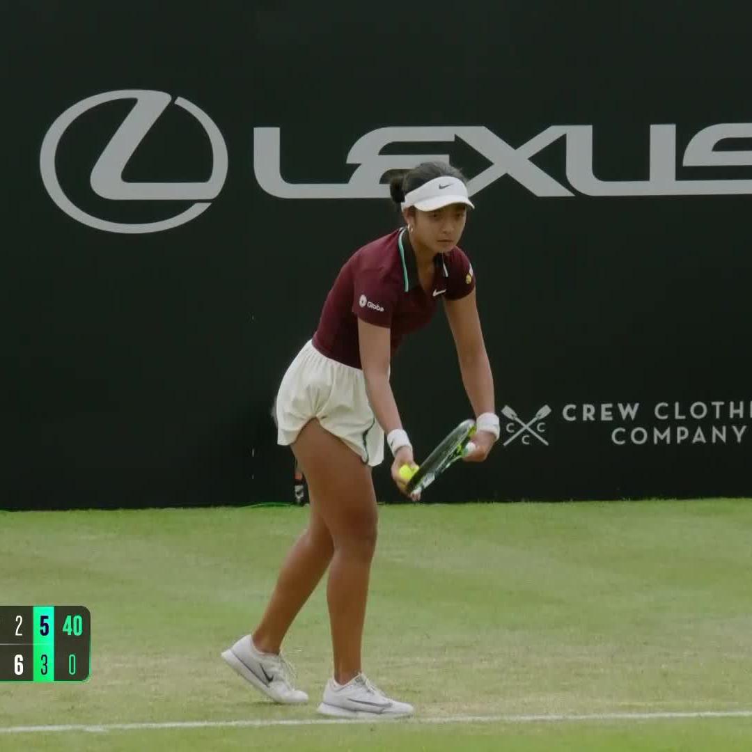 Finalist in Eastbourne 🌟 A first tour-level final for Alex Eala who takes out Gracheva 7-5, 2-6, 6-3! #LexusEastbourneOpen