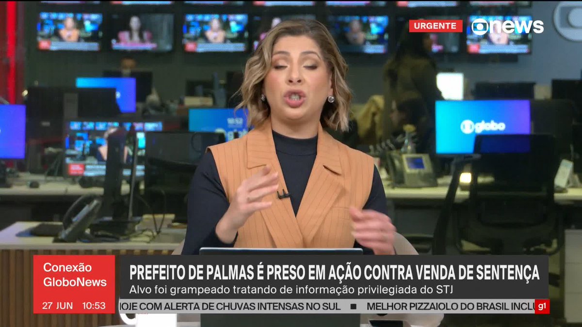Prefeito de Palmas é preso em ação contra venda de sentença; alvo foi grampeado tratando de informação privilegiada do STJ. #ConexãoGloboNews ➡ Assista à #GloboNews: