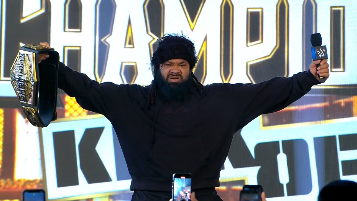 YADADADAMEAN! Jacob Fatu has arrived for the #WWENOC KIckoff Show! 😤