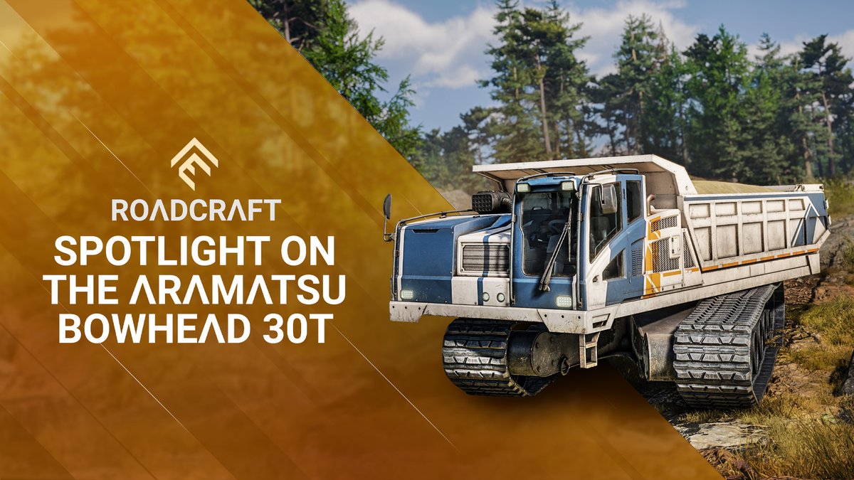 The Aramatsu Bowhead 30T is now available in #RoadCraft! 🚜 Previously a pre-order exclusive, the mighty 30T beast can now join your fleet. Get it now 👉
