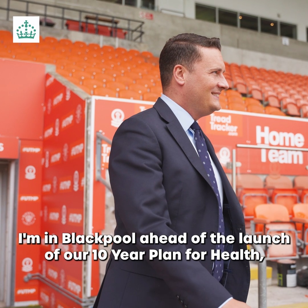 📍 Speaking in Blackpool, Wes Streeting explained how we’re tackling inequalities by investing more in working class communities. Our 10 Year Health Plan will rebuild the NHS and end the postcode lottery of care.