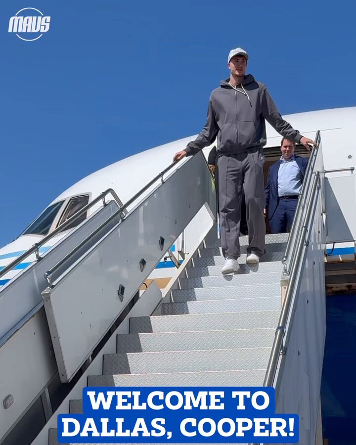 Cooper Flagg has arrived in Dallas 📍 (via Dallas Mavericks)