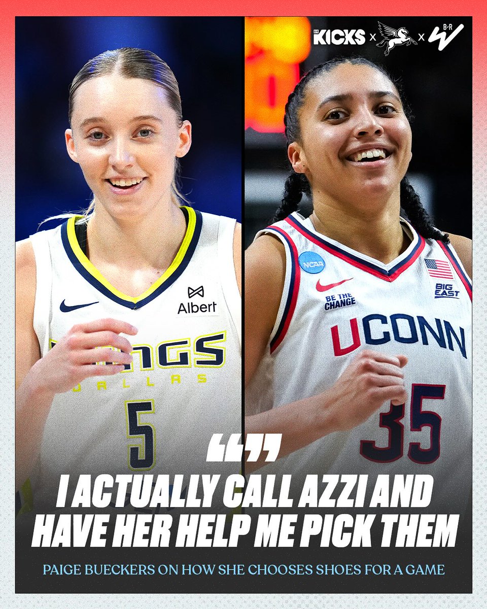“I actually call Azzi and have her help me pick them” 😂🤝 Paige Bueckers on how she chooses shoes for a game Watch the full interview here: