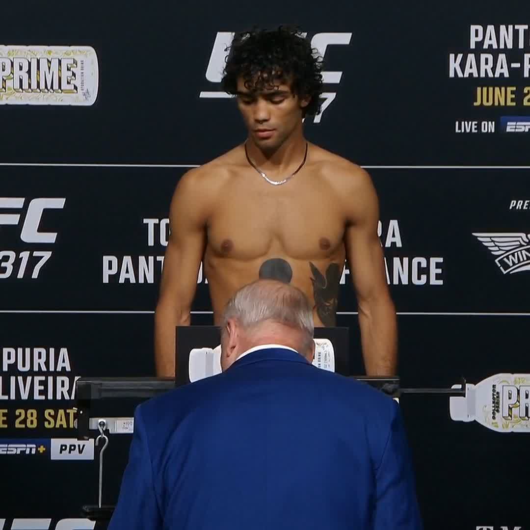 Ready to put on a show 😳 @paytontalbott weighs-in at 136lbs! [ #UFC317 | TOMORROW on ESPN+ PPV | 10pmET ]