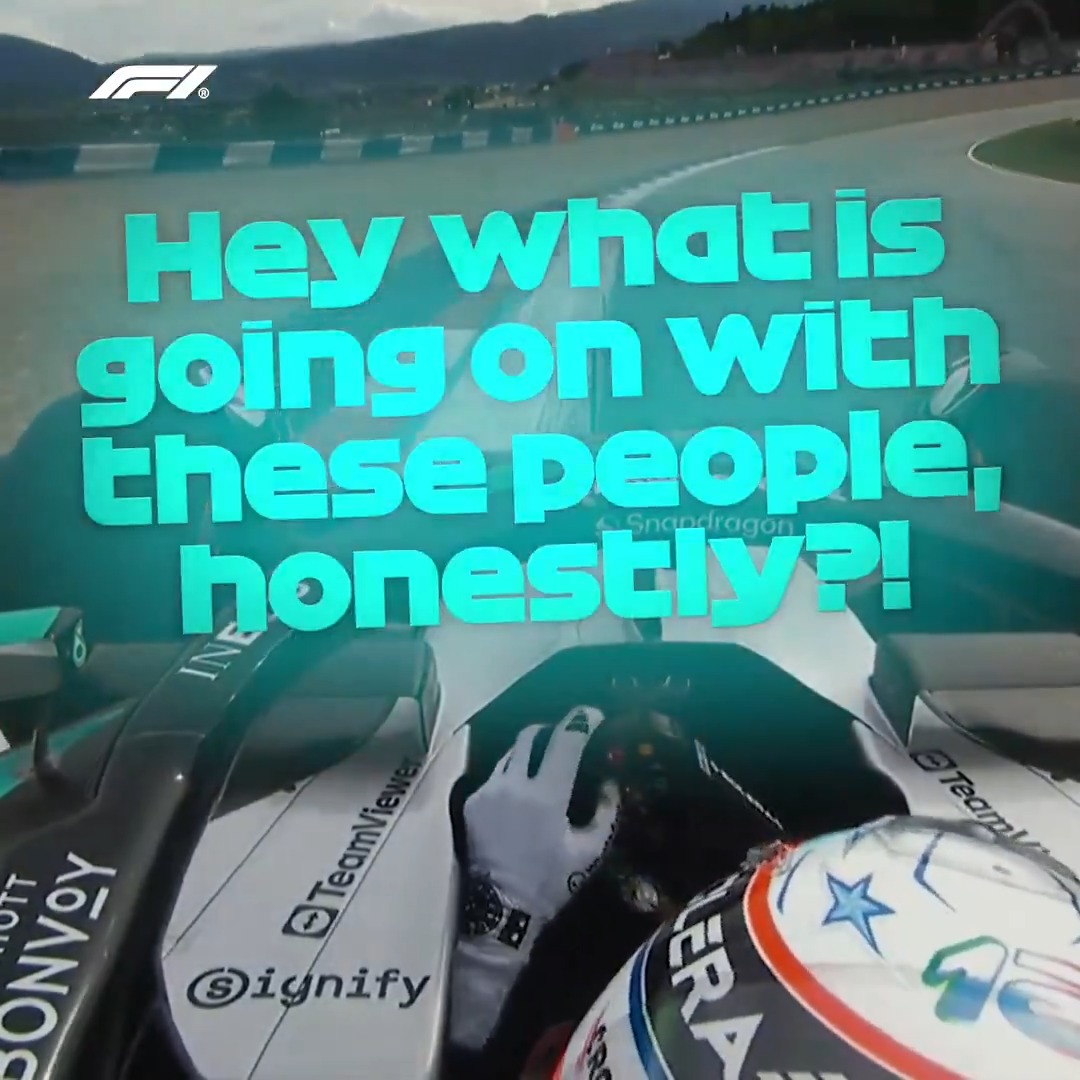 Close call between Kimi and Lewis 😮 #F1 #AustrianGP