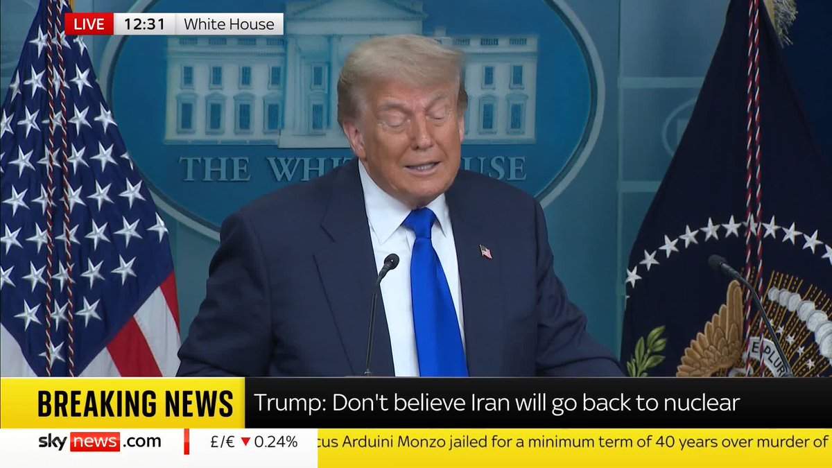Donald Trump says being president 'is a very dangerous profession'. 📺 Sky 501, Virgin 602, Freeview 233 and YouTube