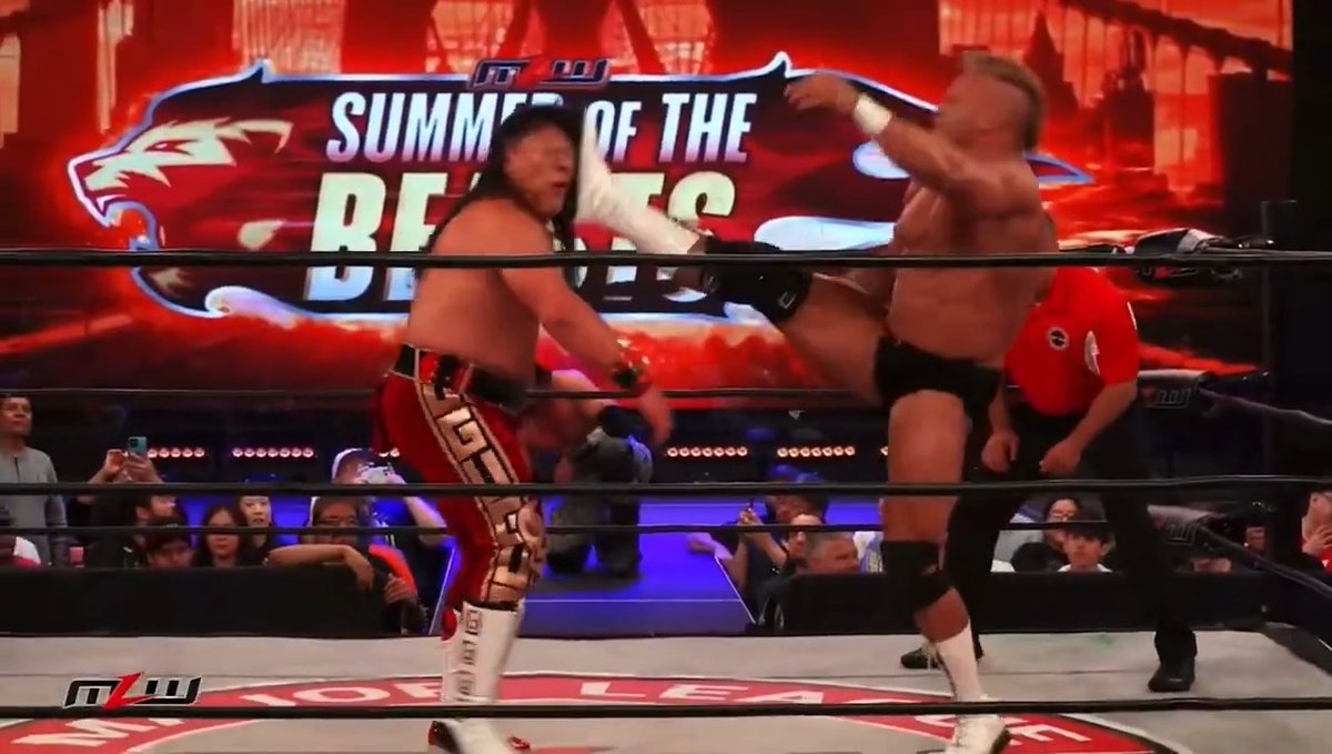 The Beasts were roaring in the triple-threat for the MLW National Openweight Championship! #MLWBeasts 🦁