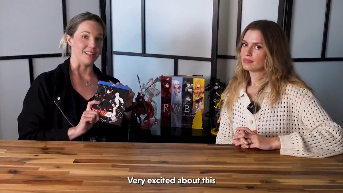 Note to self: Always be combat ready ✍️ RWBY Volume 1 is available on Blu-ray NOW! Watch as Barbara Dunkelman and Lindsay Jones unbox their very own copy, it's time to get yours too. ❤️🤍🖤💛