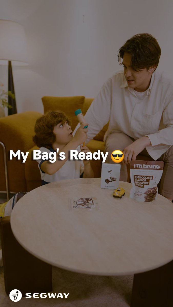 Not everything in his bag makes sense — but it all matters. 🧃🎒 Little riders, big imagination.