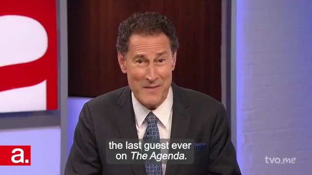 Tonight is the last episode of The Agenda. And Steve Paikin's final guest is...