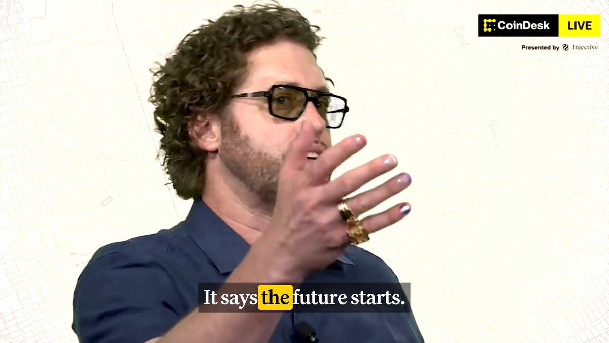 NEW: 🔥 t.j. miller claims "The future is here, it's already here. It's already happening." At the Injective 🥷 summit, TJ compares Bitcoin's cultural rise to the early days of the internet.