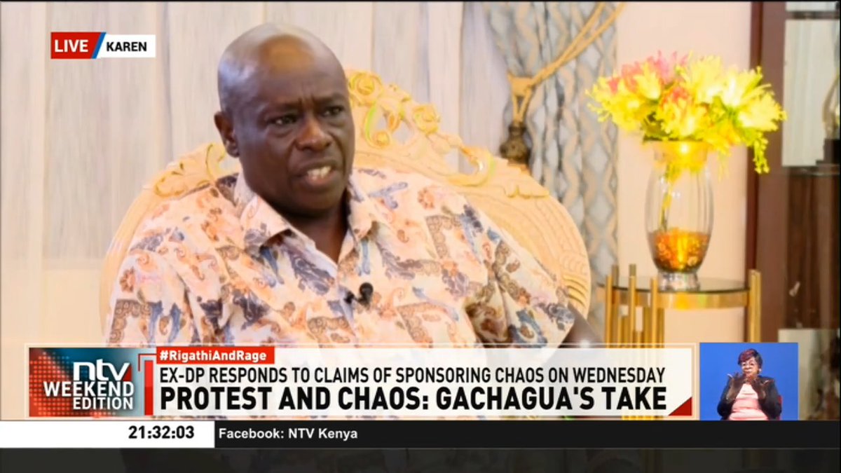 Protest And Chaos: Gachagua's Take Gachagua: If I funded goons, why weren’t they arrested? If they were mine, they’d have been shot. How did unarmed goons take over a police station? The Interior CS must respect Kenyans — people are not that stupid. #RigathiAndRage