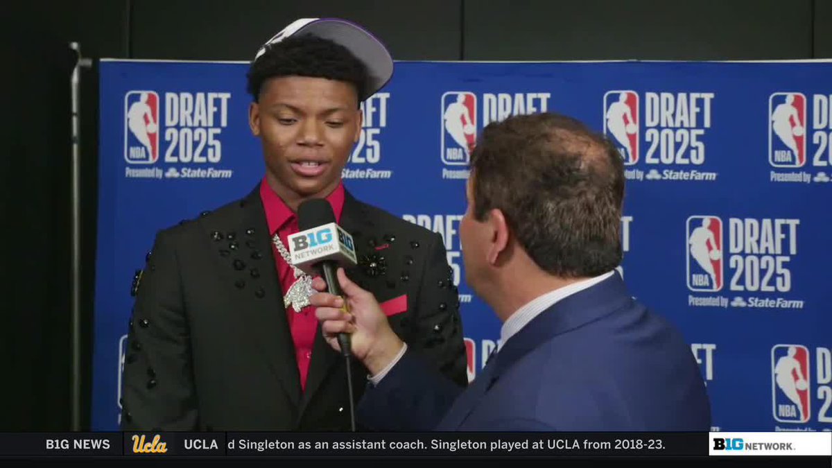"All the dreams just came true." Rutgers Men’s Basketball 🏀's Ace Bailey joined Andy Katz and shared his reaction after getting drafted by the Utah Jazz. #B1GMBBall