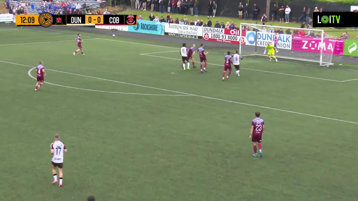 First blood to Dundalk and what a goal it was!😮 Gbemi Arubi with an acrobatic finish.