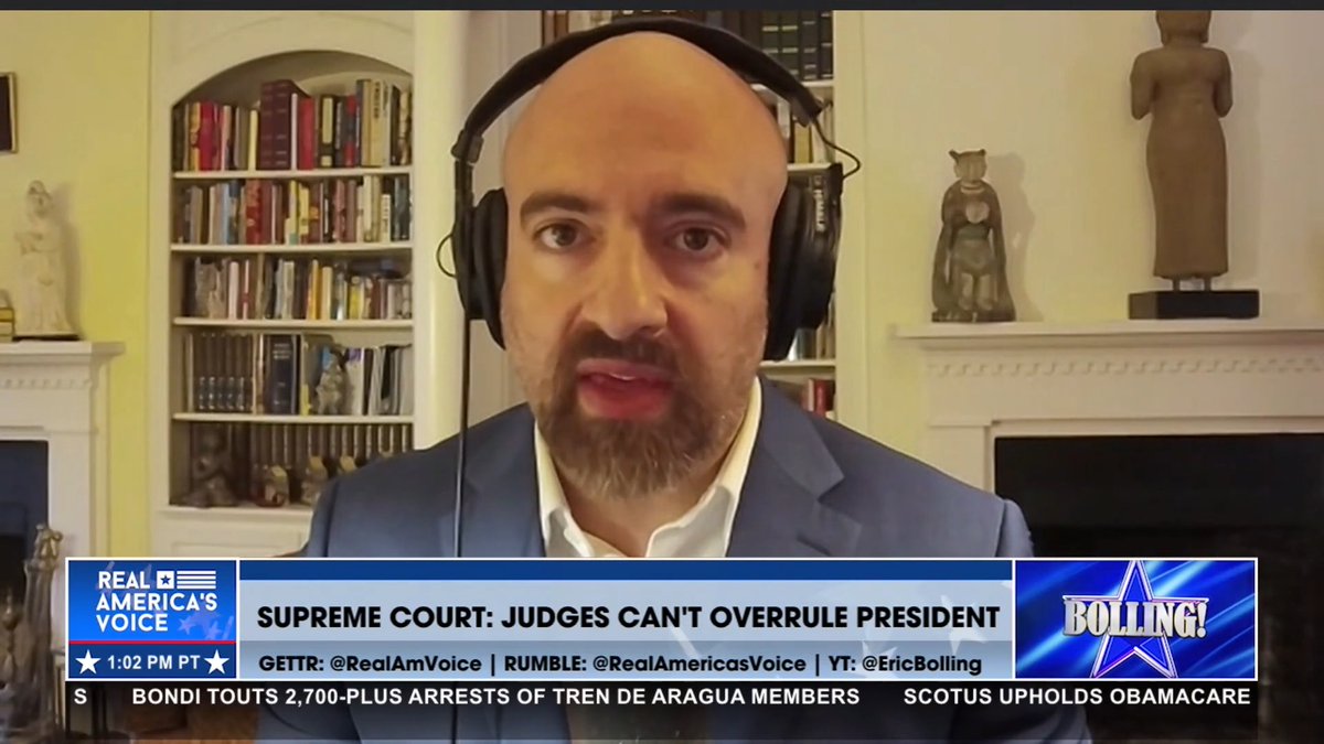 LANDMARK SUPREME COURT DECISION "…The Supreme Court has blocked lone rogue district court judges from being able to issue a nationwide injunction on the plan to potentially end Birthright Citizenship.” - Mike Benz details the SCOTUS’ decision with 🇺🇸 ERIC BOLLING 🇺🇸.