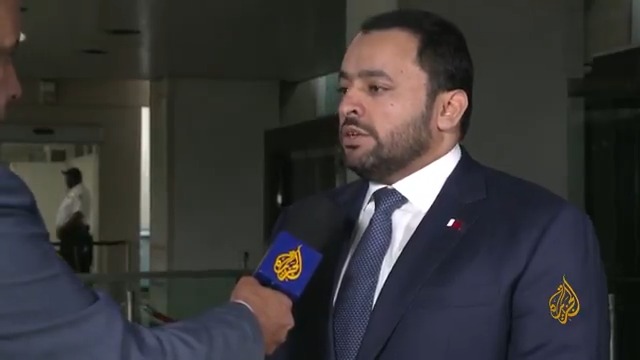 وزير الدولة بوزارة الخارجية القطرية محمد بن عبد العزيز الخليفي للجزيرة: دولة #قطر ترحب باتفاق السلام بين جمهورية الكونغو الديمقراطية ورواندا، وهذا الاتفاق يأتي بعد جولات من المفاوضات عقد بعضها في #الدوحة #الأخبار