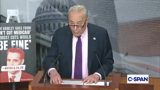 .Chuck Schumer on the GOP Tax and Spending bill: "Republicans need to show some backbone and tell Donald Trump his bill is a disaster…Show some backbone, ignore fake deadlines, stop the rush job."
