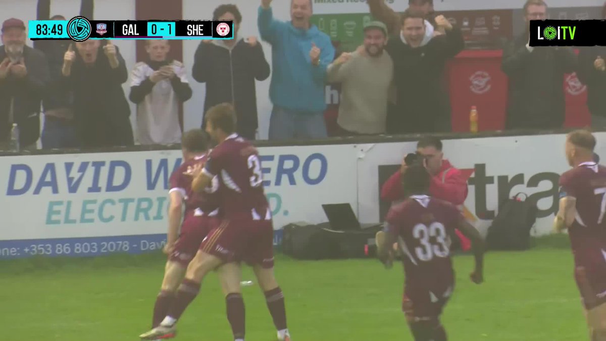 Eamonn Deacy Park has erupted!💥 Bobby Burns gets the equaliser for the hosts.