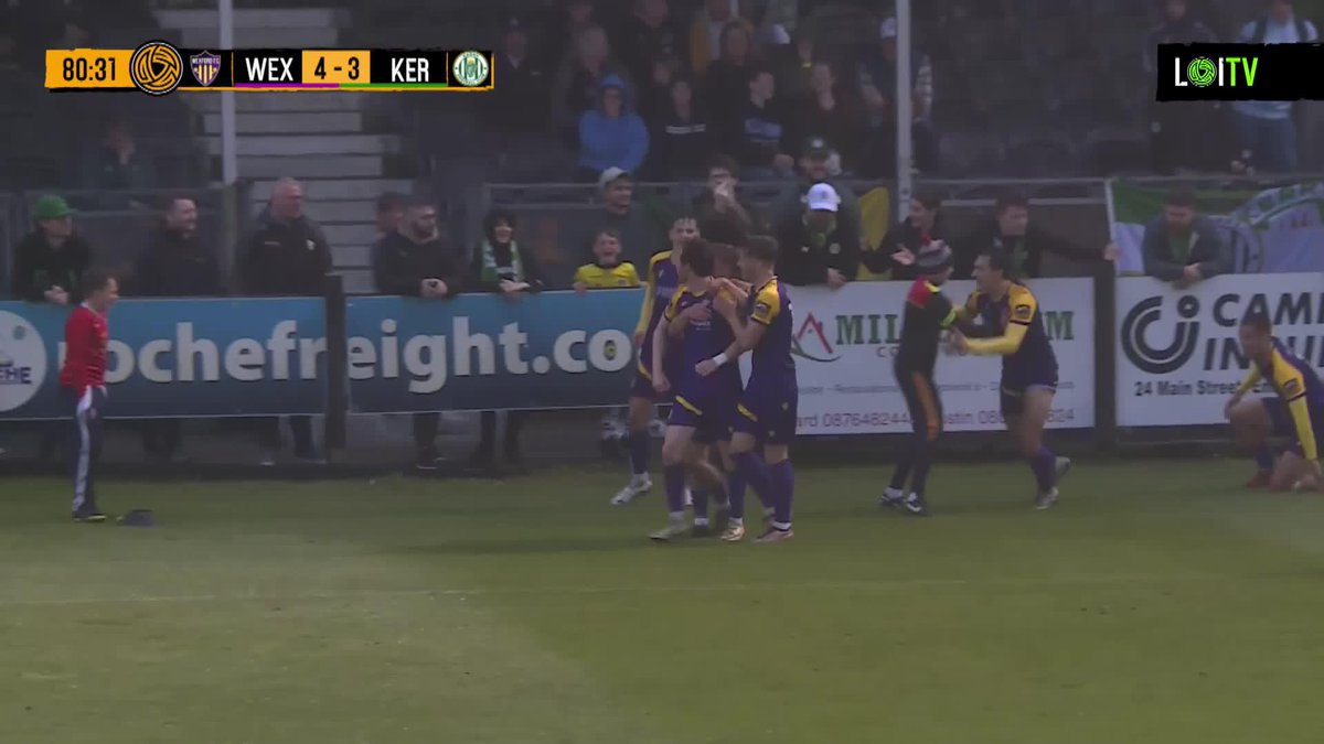 The greatest comeback of all time?😮 Ten men Wexford have come back from 3-1 down with Mikie Rowe getting the vital goal.