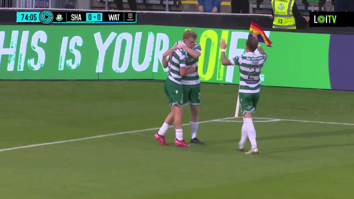 Rory Gaffney's goal to put Shamrock Rovers in front!☘️ One that Stephen McMullan will want to forget.