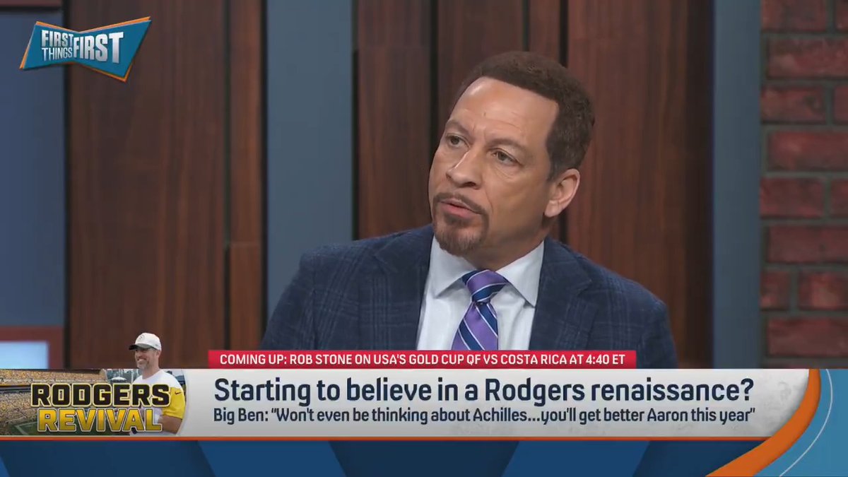 .Chris Broussard is on the record saying he thinks this will be Mike Tomlin’s first losing season with the Steelers….. But now, he may be starting to believe in Aaron Rodgers 👀