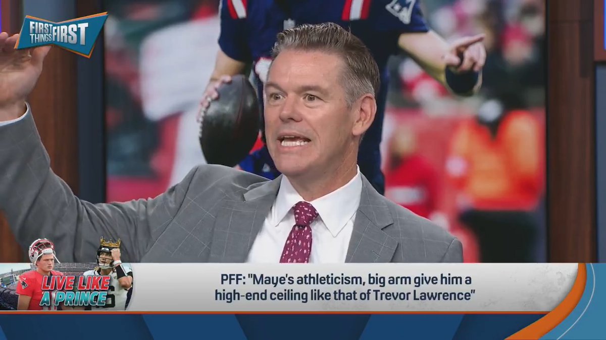 .Wildes tells a long-winded story about Jason Momoa..... And of course he ties it into how Drake Maye is as a QB 😭