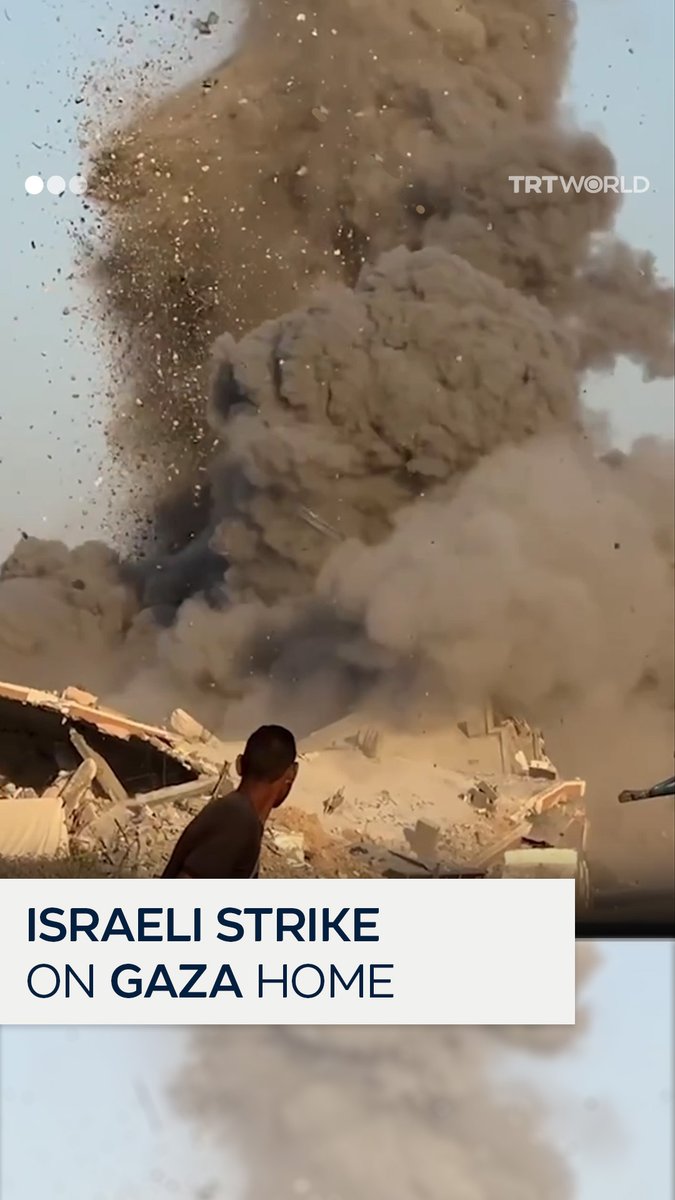 An Israeli airstrike hit a Palestinian home in Gaza on June 27