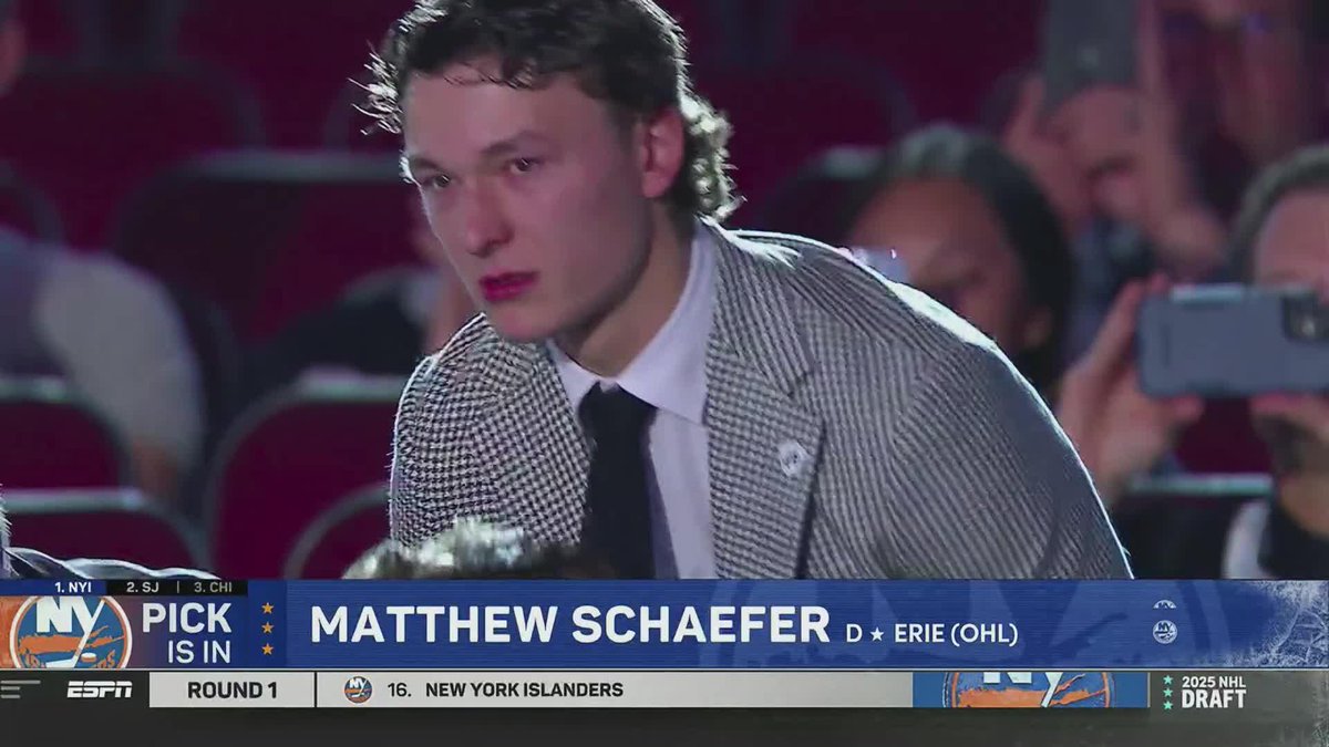 The moment Matthew Schaefer heard his name called first overall 🥹