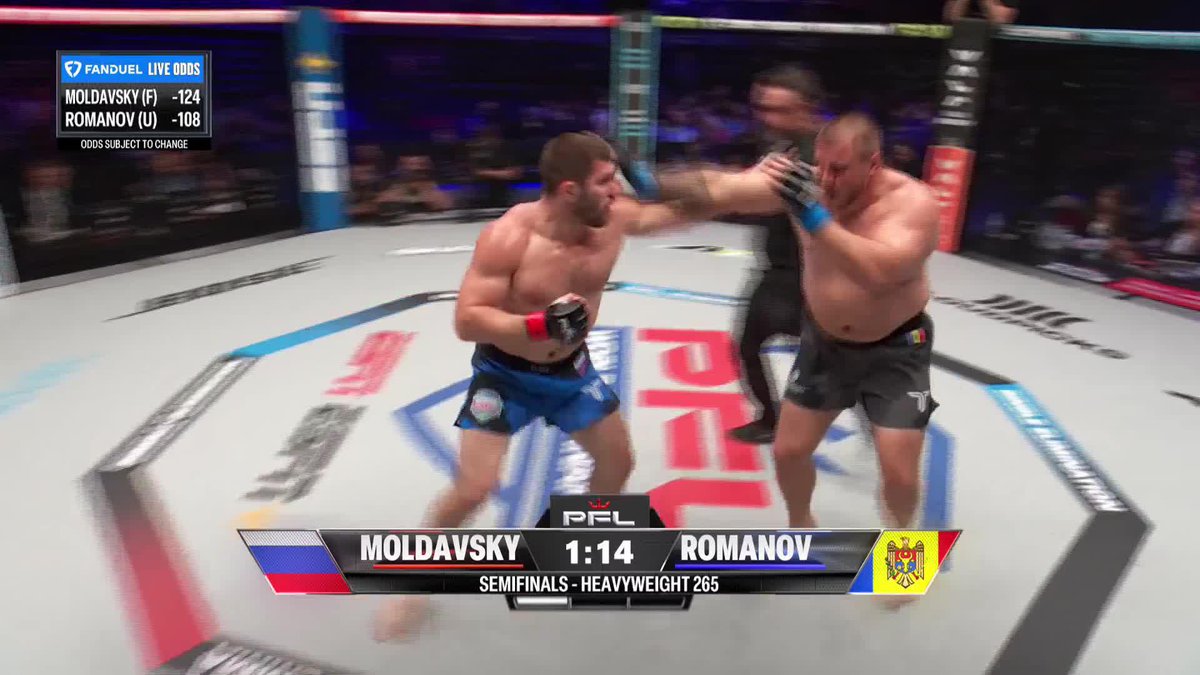 MOLDAVSKY VS. ROMANOV IS HEATING UP 🔥 #PFLWorldTournament LIVE NOW 🇺🇸 ESPN+ 🌍