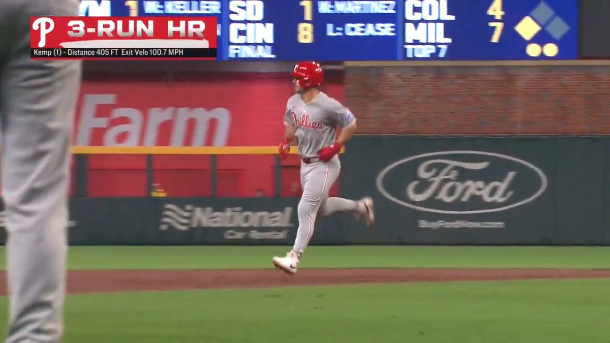 OTTO KEMP'S FIRST MAJOR LEAGUE HOME RUN!