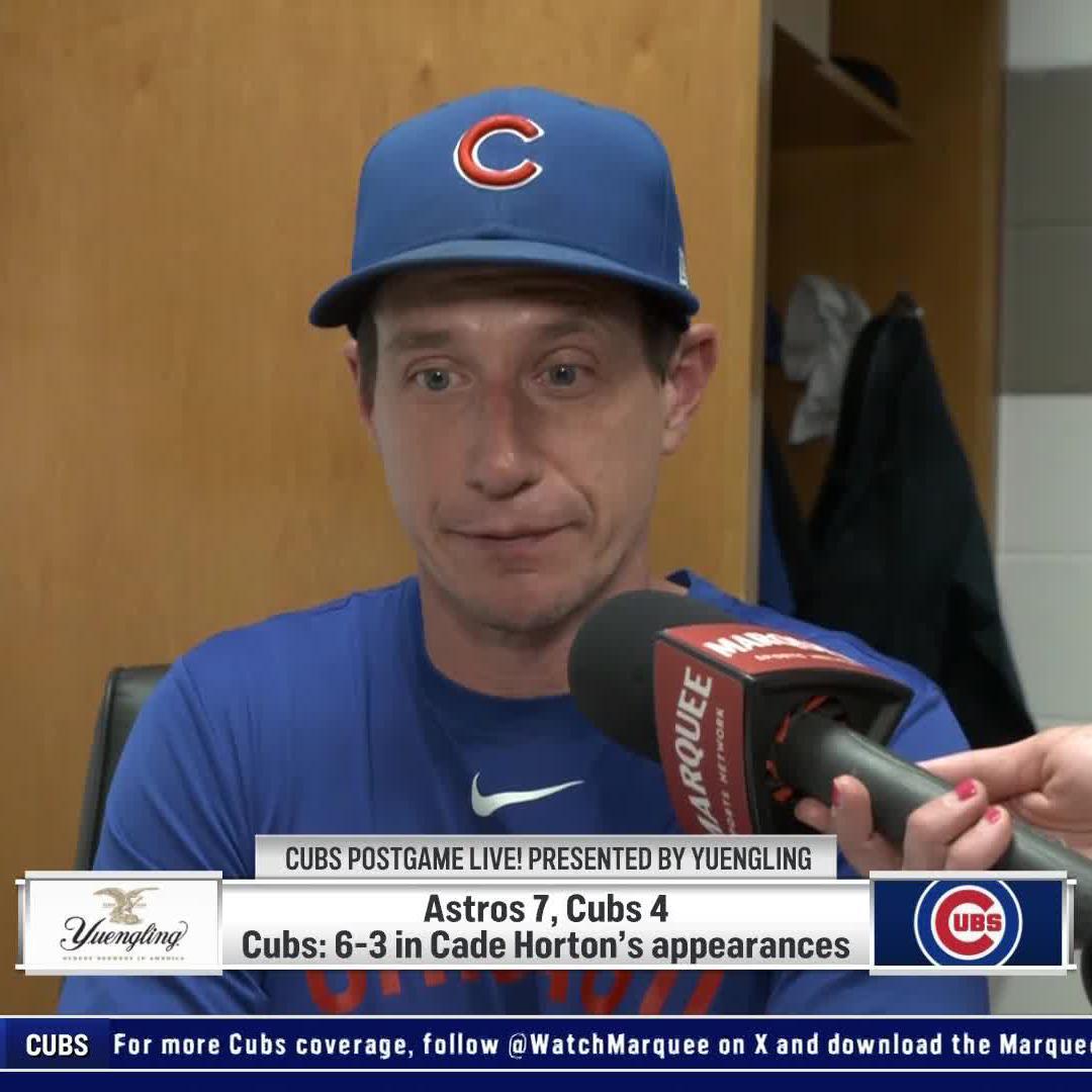 "I told Cade that this is a good example of what the playoffs are going to look like." Craig Counsell on Cade Horton's start.