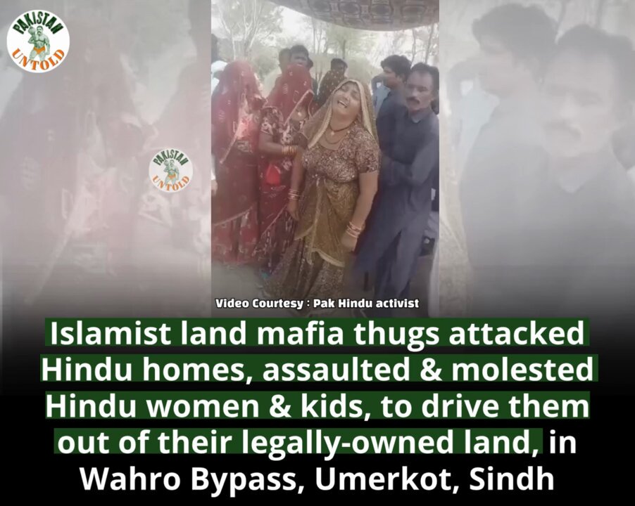 "...They came with slogans of Allah hu Akbar... &amp; dragged our daughters by their hair..." - Crying Pakistani Hindu woman, attacked by Islamists. Homes vandalized, women and children molested