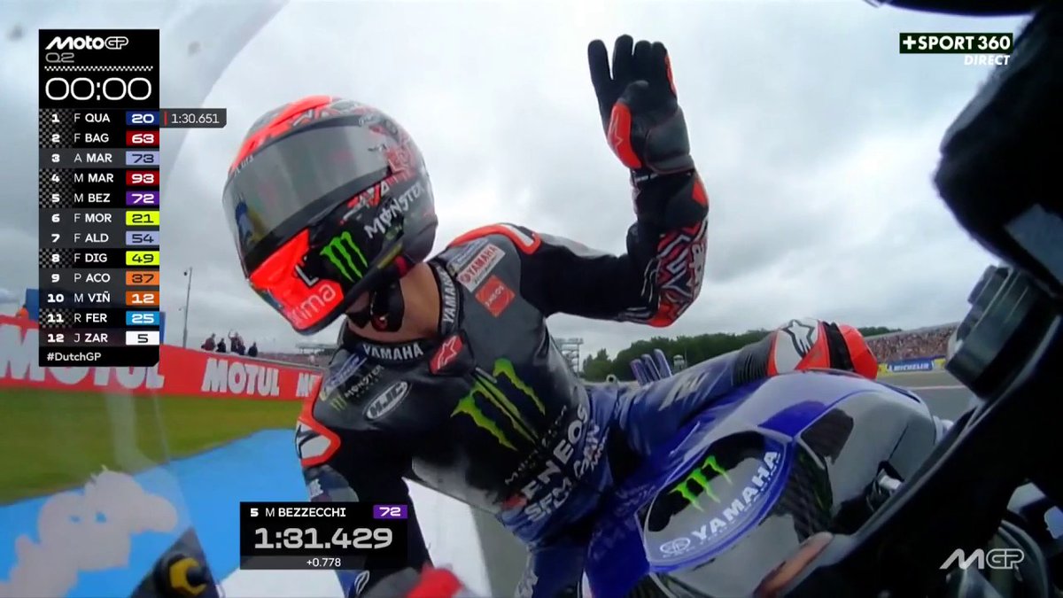 POLE POSITION DE FABIO QUARTARARO ! 😍😈🇫🇷 4e pole pour le pilote Yamaha devant Francesco Bagnaia (2e) et Álex Márquez (3e) 🏍️ #DutchGP | #MotoGP