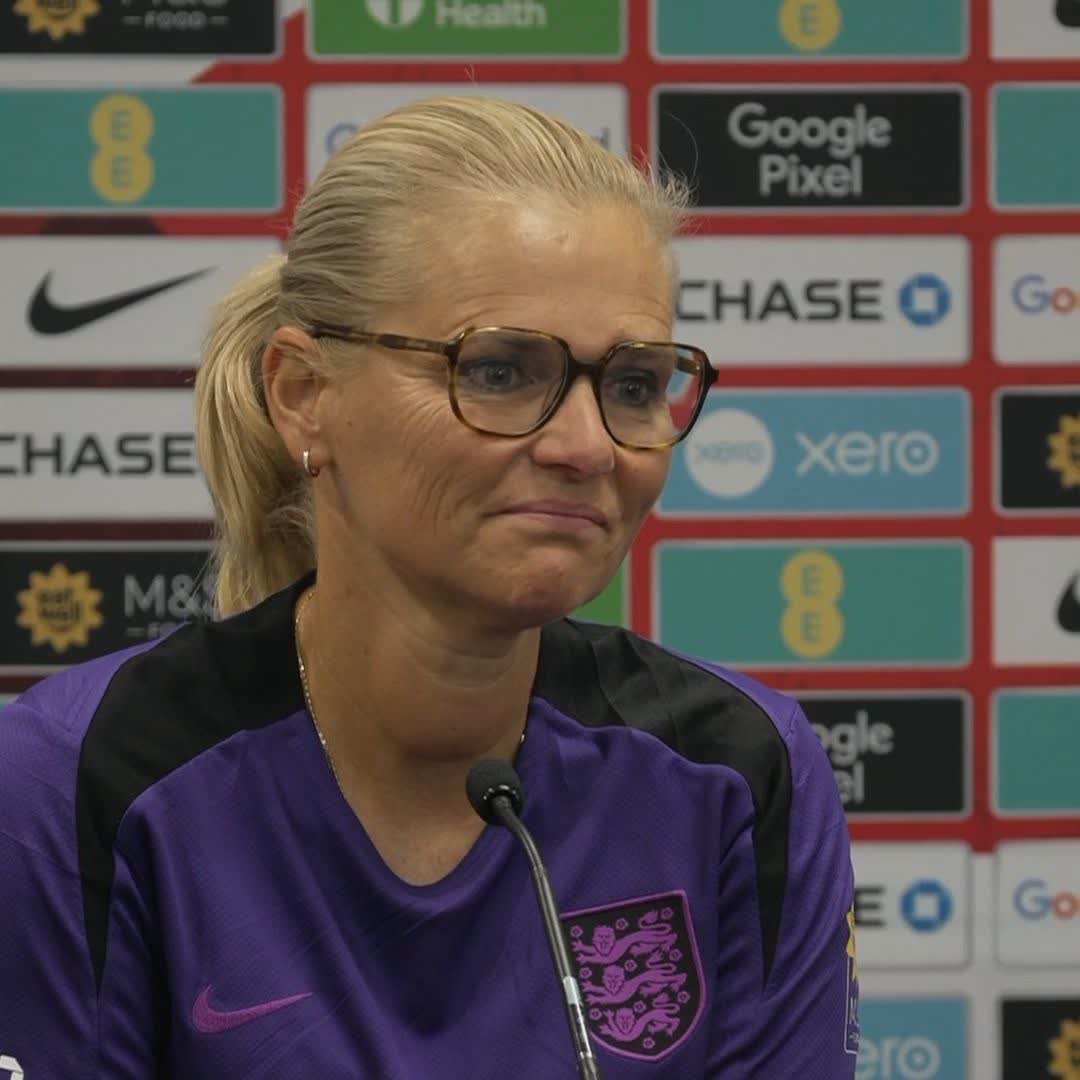 🗣️ "We're just really excited going into the tournament and we're convinced that we can do really well" Sarina Wiegman says she is happy going into #WEURO2025 with England and with the backing of the hierarchy 💪