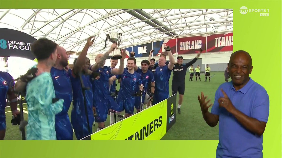 For the first time in their history, Chelsea lift the #FADisabilityCup 👏🔵 📺 TNT Sports &amp; discovery+ UK