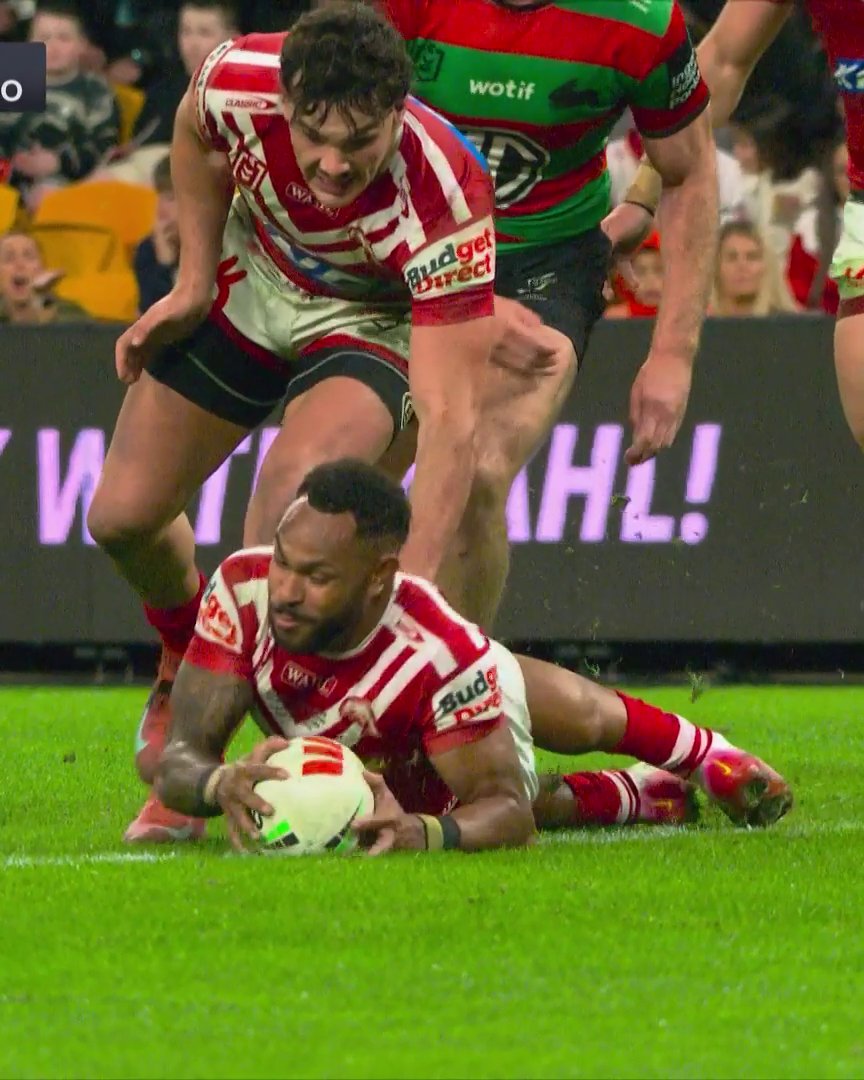 The Hammer pounces on the ball 🏉 #NRLDolphinsSouths