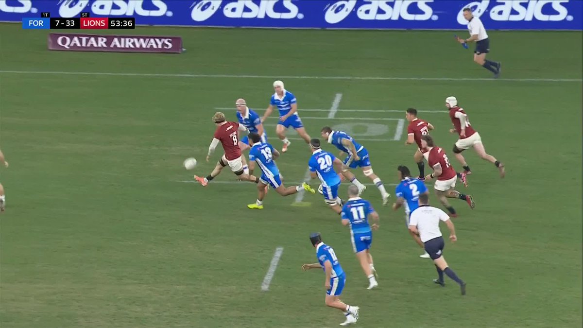 Is Henry Pollock sure he's a back rower? 😅 Joe McCarthy dots down a sixth Lions try of the evening 🦁