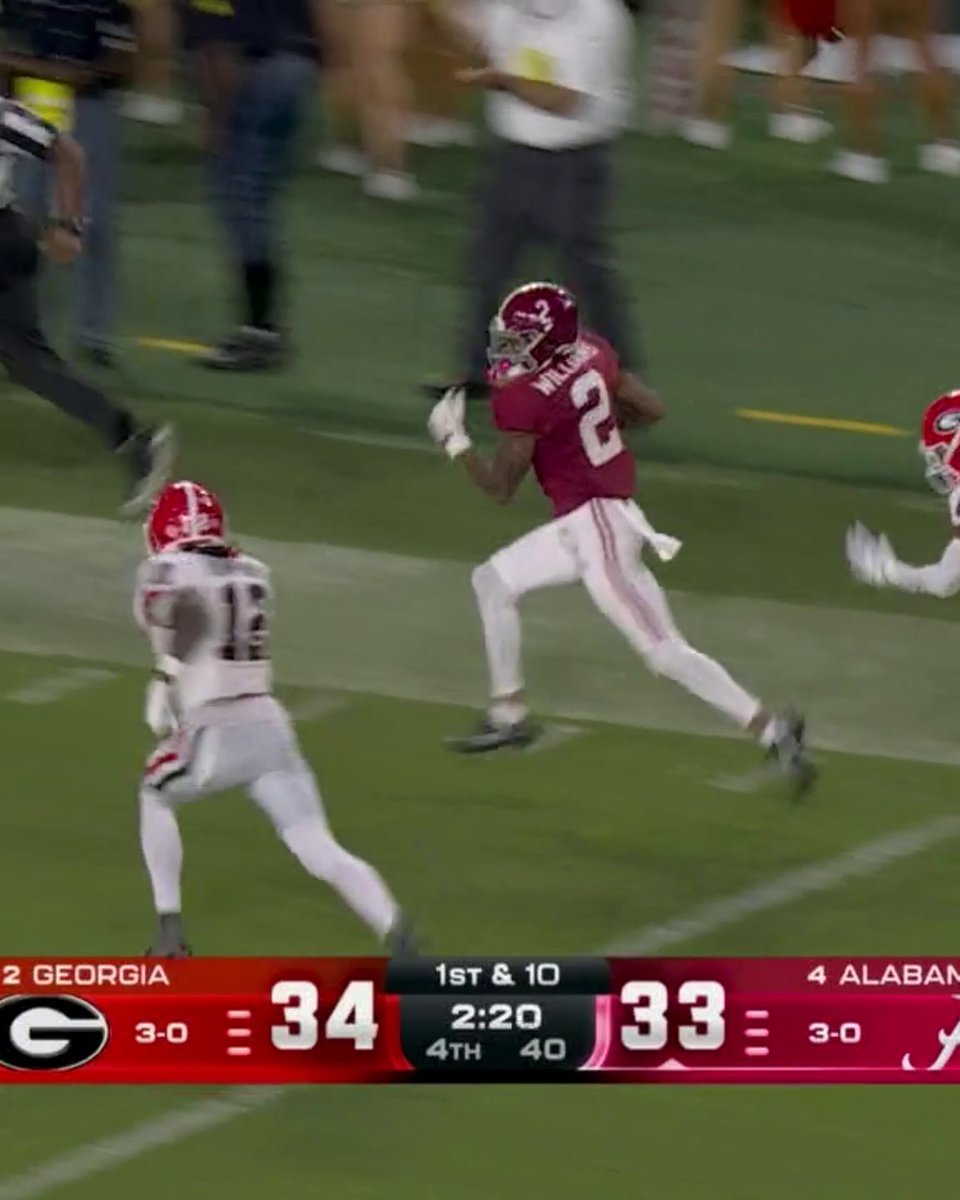 Welcome to the Ryan Williams show 😤 @alabamaftbl | #SECNTakeover