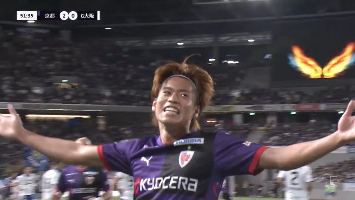 スルスルと侵入した #福田心之助 が追加点‼️ 🎦 ゴール動画 🏆 明治安田Ｊ１リーグ 第22節 🆚 京都vsＧ大阪 🔢 3-0 ⌚️ 52分 ⚽️ 福田 心之助（京都) #Ｊリーグ