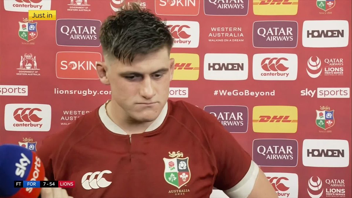 "It's something special" British &amp; Irish Lions' Dan Sheehan reacts to 'a really special day' after his first win as captain, with a 54-7 victory versus Western Force