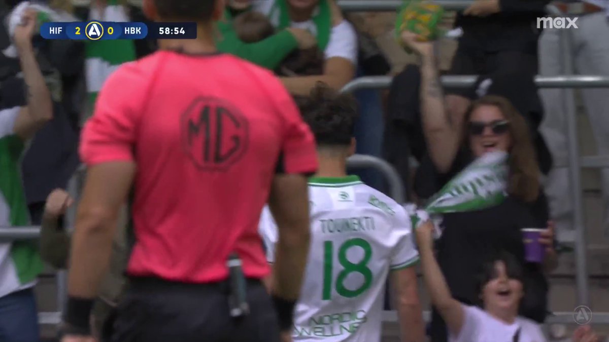 Sebastian Tounekti stänker in 2-0 för Hammarby mot HBK! ⚪🟢 📲 Se matchen på Max