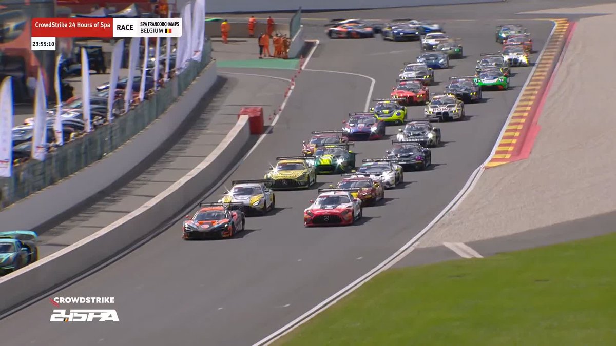 And just like that... the 77th edition of the CrowdStrike 24 Hours of Spa is GO! 🟢🟢🟢 📺 LIVE: #Spa24H | #GTWorldEurope #IGTC